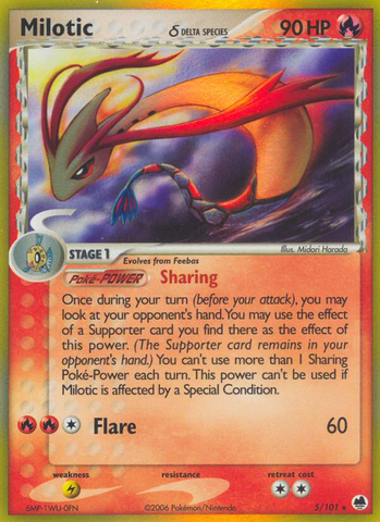 Milotic (Delta Species)/101 - Dragon Frontiers Holofoil