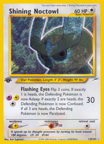 Shining Noctowl/105 - Neo Destiny 1st Edition Holofoil