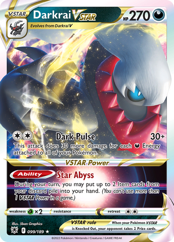 Darkrai VSTAR - 099/189 - Jumbo Cards Holofoil
