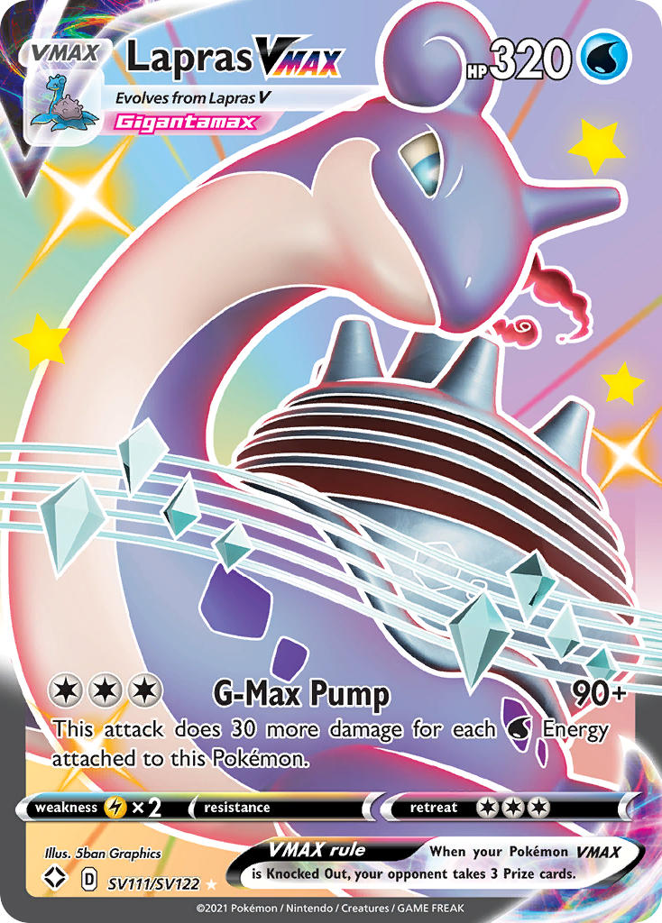 Lapras VMAX SV111/122 - Shining Fates Shiny Vault Holofoil