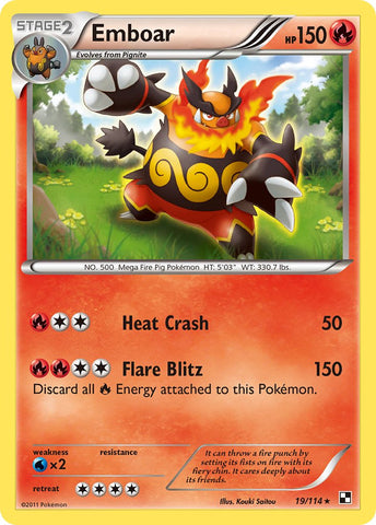 Emboar - 19/114 (Cracked Ice Holo) - Deck Exclusives Holofoil