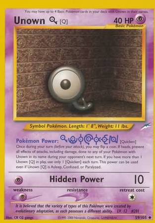 Unown [Q]/105 - Neo Destiny Unlimited