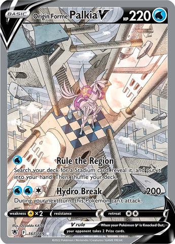 Origin Forme Palkia V (Alternate Full Art) 167/189 - SWSH10 Astral Radiance Holofoil