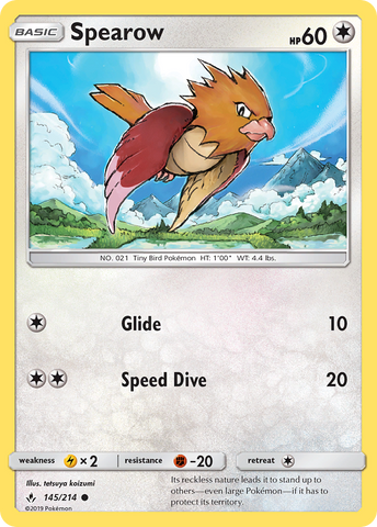 Spearow 145/214 - SM  Unbroken Bonds