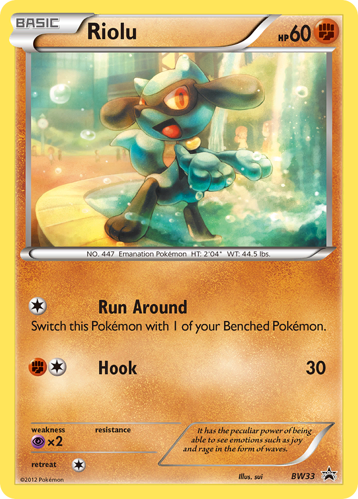 Riolu - BW33/101 - Black and White Promos