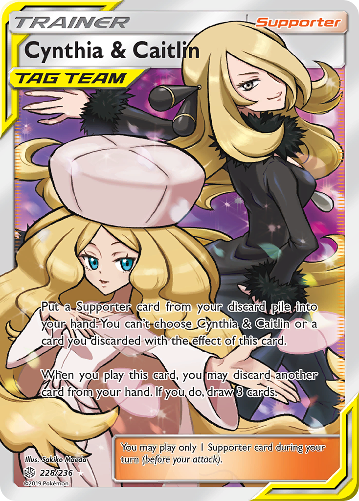 Cynthia & Caitlin (Full Art)/236 - SM  Cosmic Eclipse Holofoil