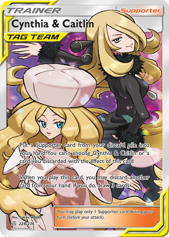 Cynthia & Caitlin (Full Art)/236 - SM  Cosmic Eclipse Holofoil