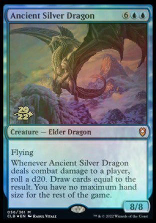Ancient Silver Dragon (PRE-056) - Battle for Baldur's Gate Promos Foil