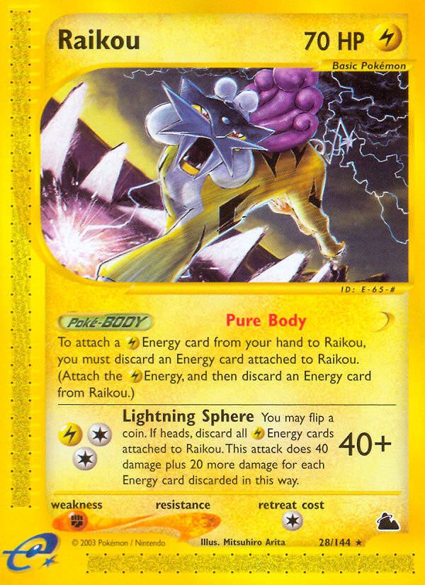 Raikou - 28/144 Skyridge - Rare