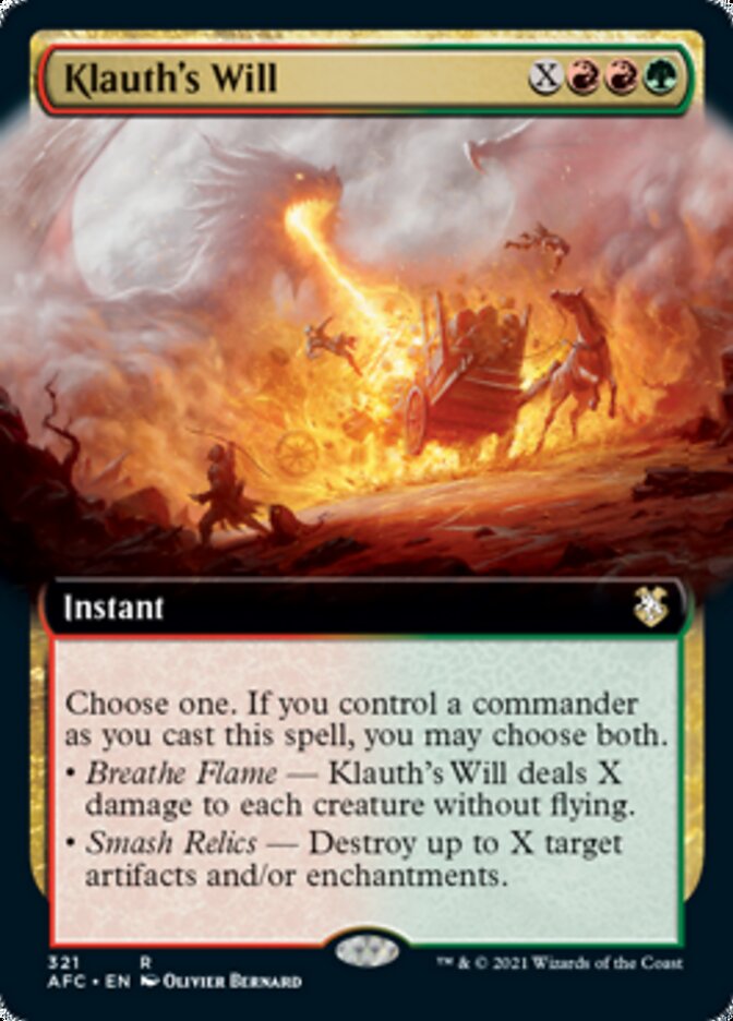 Klauth's Will (Extended Art) (AFC-321) - Forgotten Realms Commander: (Extended Art)