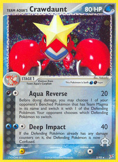 Team Aqua's Crawdaunt - 2/95/95 - Team Magma vs Team Aqua Holofoil