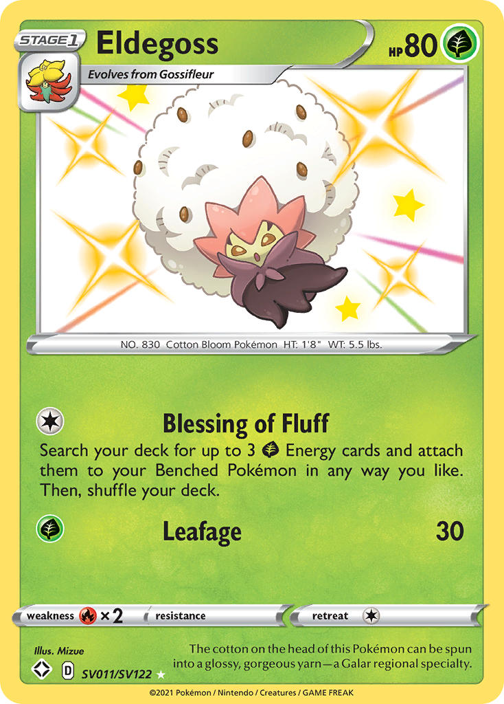 Eldegoss SV011/122 - Shining Fates Shiny Vault Holofoil
