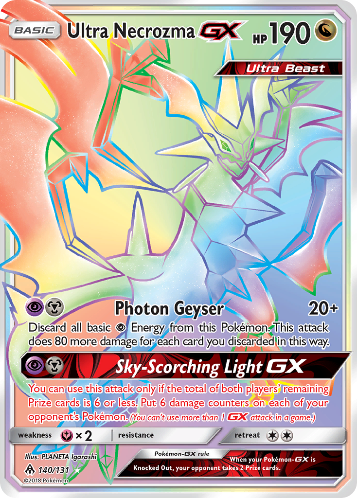 Ultra Necrozma GX (Secret)/131 - SM  Forbidden Light Holofoil