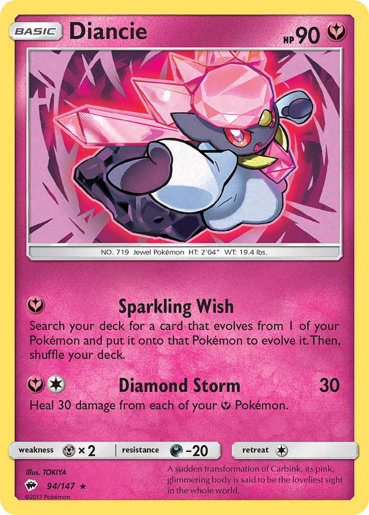 Diancie 94/147 - SM  Burning Shadows Holofoil