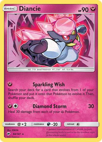 Diancie 94/147 - SM  Burning Shadows Holofoil
