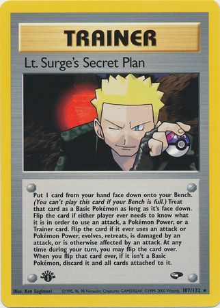 Lt. Surge's Secret Plan 107/132 - Gym Challenge 1st Edition