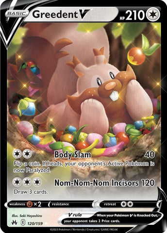 Greedent V 120/159 - SWSH Crown Zenith Holofoil