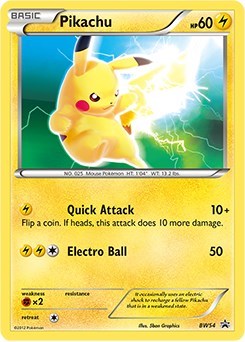 Pikachu - BW54/101 - Black and White Promos