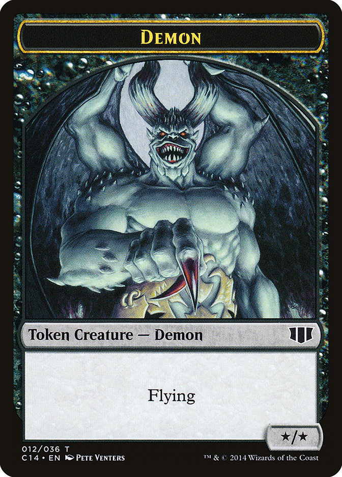 Demon (012) // Zombie (016) Double-Sided Token (C14-12 // 16) - Commander 2014 Tokens