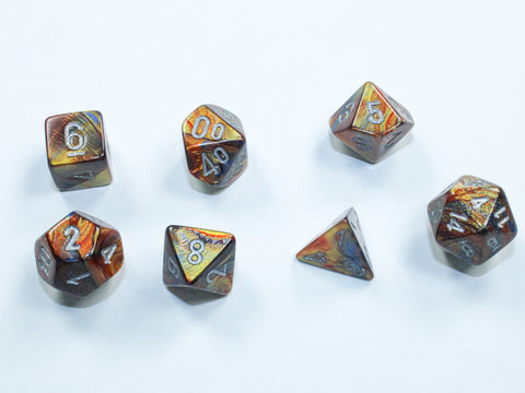 Chessex Lustrous Mini Polyhedral Gold/Silver 7-Die set