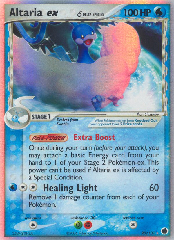 Altaria ex (Delta Species)/101 - Dragon Frontiers Holofoil