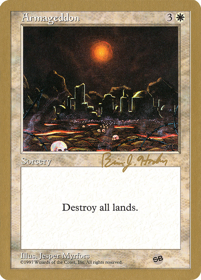 Armageddon - 1998 Brian Hacker (5ED) (SB) (WCD-) - World Championship Decks 1998