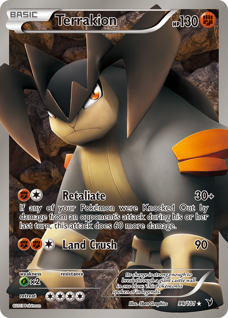 Terrakion (99 Full Art)/101 - Noble Victories Holofoil