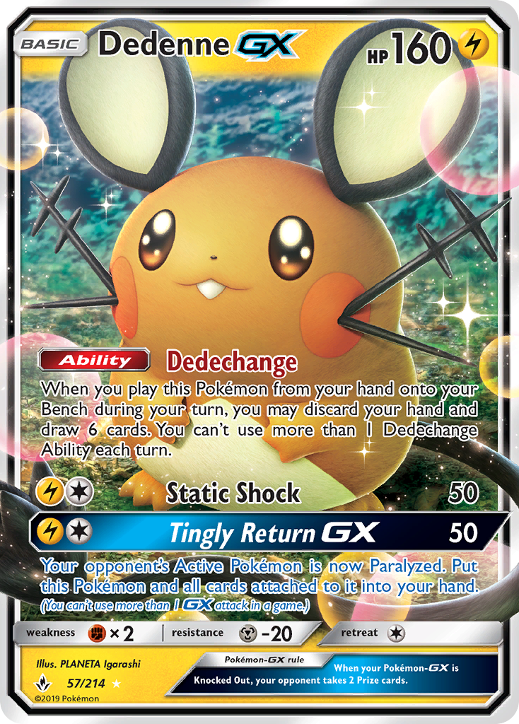Dedenne GX 57/214 - SM  Unbroken Bonds Holofoil