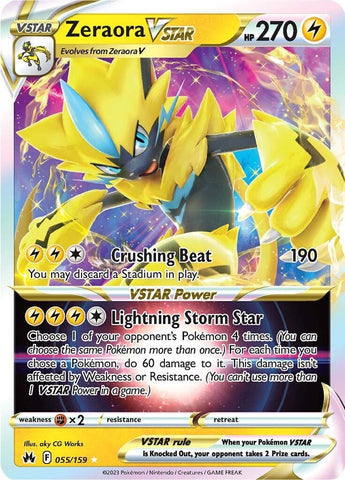 Zeraora VSTAR 55/159 - SWSH Crown Zenith Holofoil