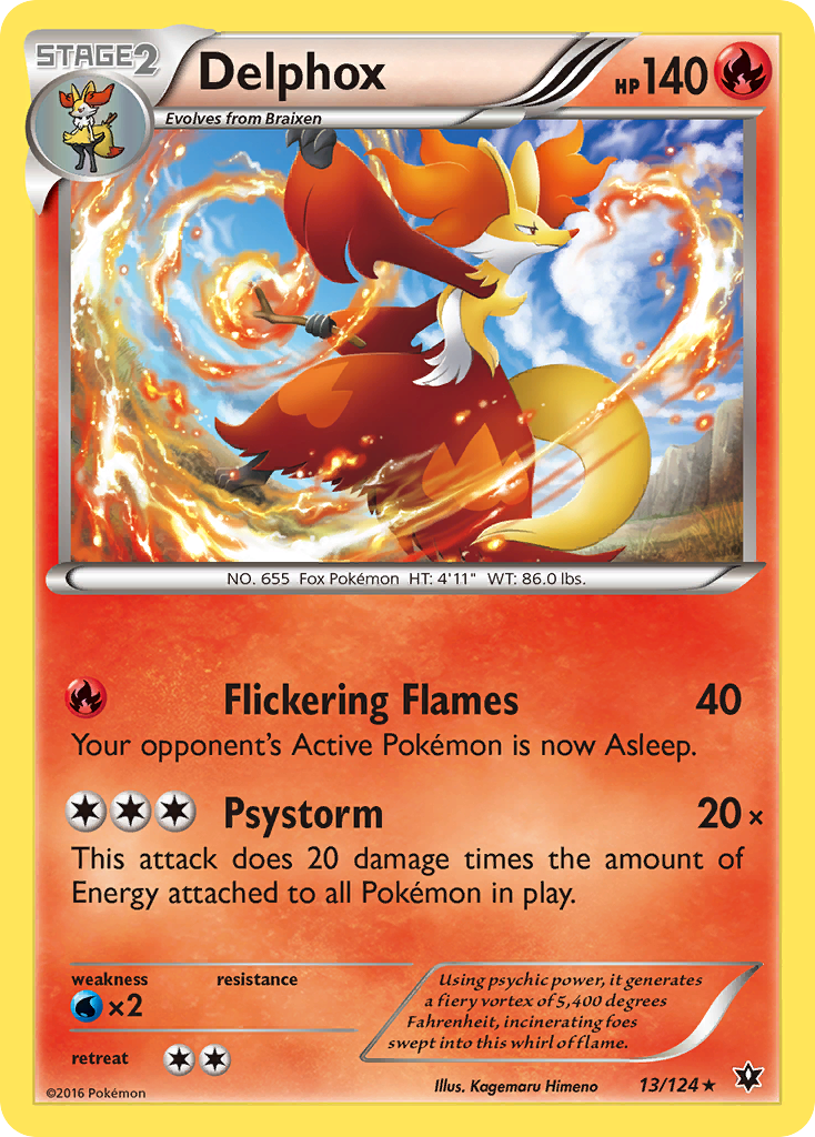 Delphox 13/124 - XY  Fates Collide Holofoil