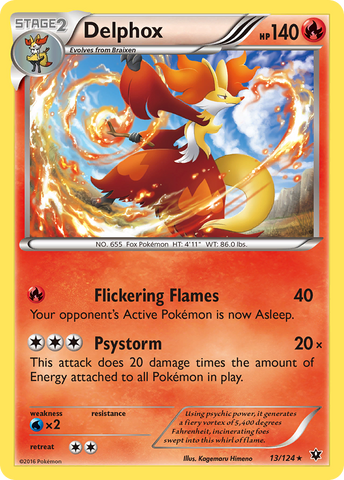Delphox 13/124 - XY  Fates Collide Holofoil