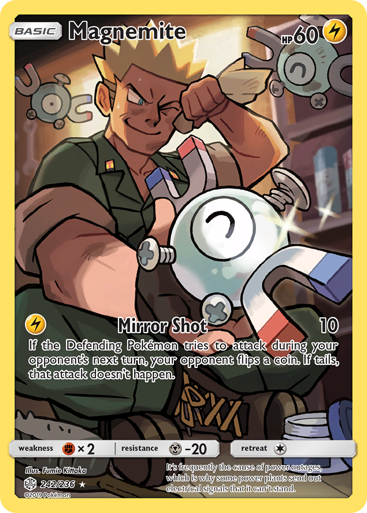 Magnemite (Secret) 242/236 - SM  Cosmic Eclipse Holofoil