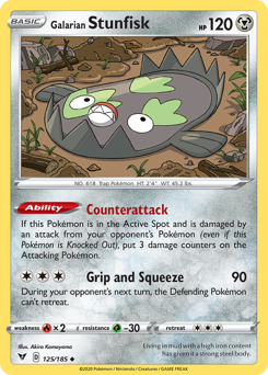 Galarian Stunfisk 125/185 - SWSH04 Vivid Voltage