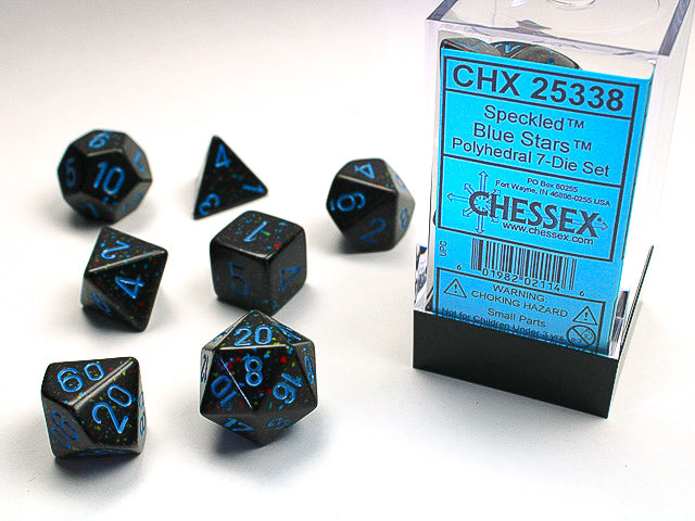 Chessex Speckled Polyhedral Blue Stars 7-Die Set