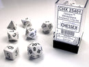 Chessex Opaque Polyhedral White/Black 7-Die Set