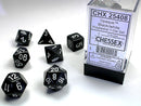 Chessex Opaque Black/White Polyhedral 7-Dice Set