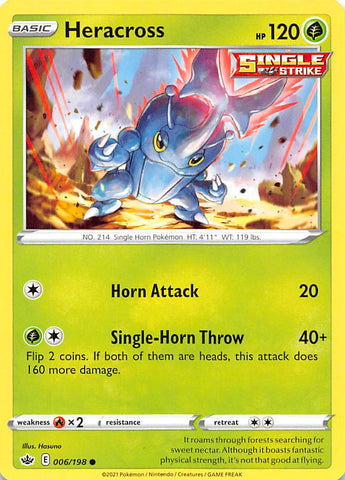 Heracross 6/198 - SWSH06 Chilling Reign