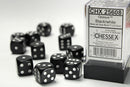 Chessex Opaque Black/White 16mm d6 Dice Block