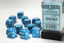 Chessex Opaque Light Blue/White 16mm d6 Dice Block