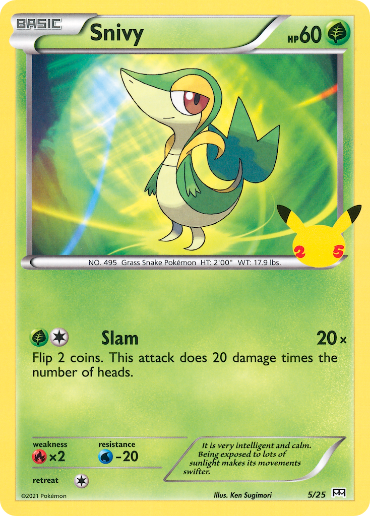 Snivy - 5/25 5/25 - McDonalds 25th Anniversary Promos