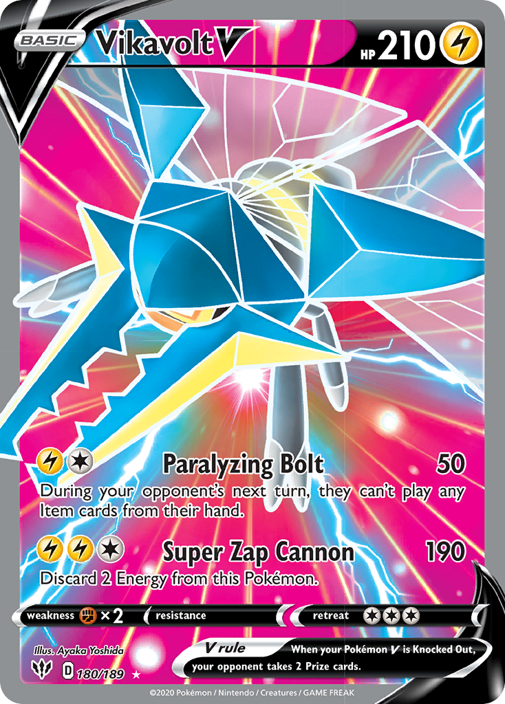 Vikavolt V (Full Art) 180/189 - SWSH03 Darkness Ablaze Holofoil