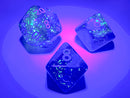 Chessex Gemini Blue-Blue/Light Blue Luminary Polyhedral 7-Dice Set