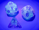 Chessex Gemini Polyhedral Gel Green-Pink/Blue Luminary 7-Die Set