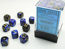 Chessex Gemini Black-Blue/Gold 12mm d6 Dice Block