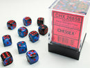 Chessex Gemini Black-Starlight/Red 12mm d6 Dice Block