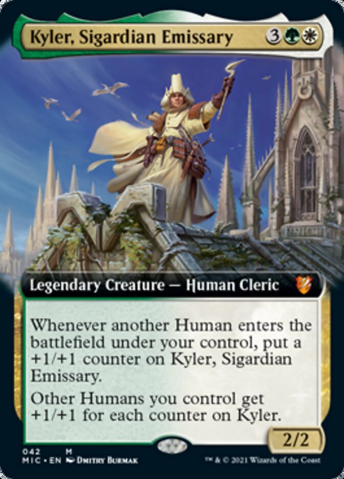 Kyler, Sigardian Emissary (Extended Art) (MIC-042) - Midnight Hunt Commander: (Extended Art)