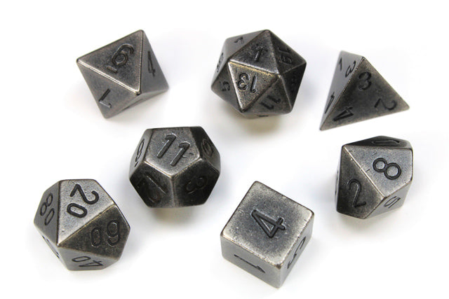 Chessex Metal Polyhedral Dark Metal 7-Die Set