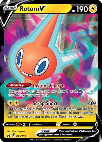 Rotom V 45/159 - SWSH Crown Zenith Holofoil