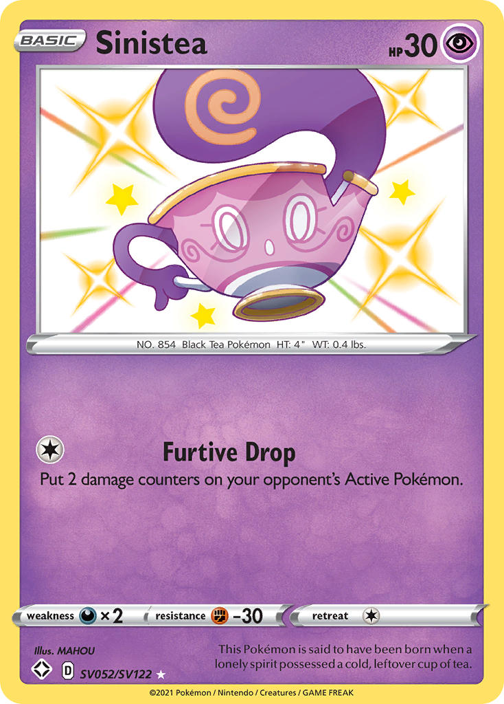 Sinistea SV052/122 - Shining Fates Shiny Vault Holofoil