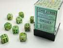 Chessex Marble Green/Dark Green 12mm d6 Dice Block